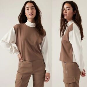 Athleta Venice Sweatshirt In Rustic Beige - size XS